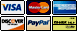 We gladly accept Visa, MasterCard, American Express, Discover, PayPal, Personal Checks and Money Orders