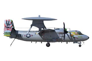 E-2C Hawkeye Diecast Model, USN VAW-115 Liberty Bells, NF600, NAF Atsugi