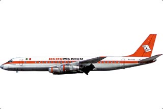 DC-8-51 Diecast Model, Aeromexico, XA-DOE