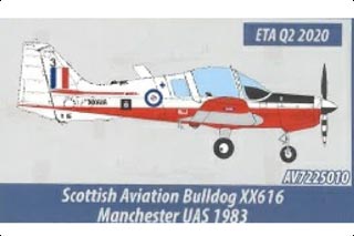 Bulldog Diecast Model, RAF Volunteer Reserves, XX616 - JUN PRE-ORDER