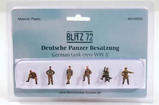 Diecast Model, German Army, Tank Crew 6-Piece Set