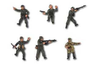 Diecast Model, German Army, Attack Forces 6-Piece Set