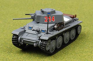 Sd.Kfz.140 Panzer 38(t) Diecast Model, German Army 7.PzDiv, Red 214, Eastern Front
