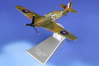 Hurricane Mk I Diecast Model, RAF No.501 Sqn, V7357, Ginger Lacey, RAF