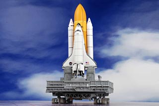 Space Shuttle Diecast Model, NASA, OV-104 Atlantis, Launch Configuration
