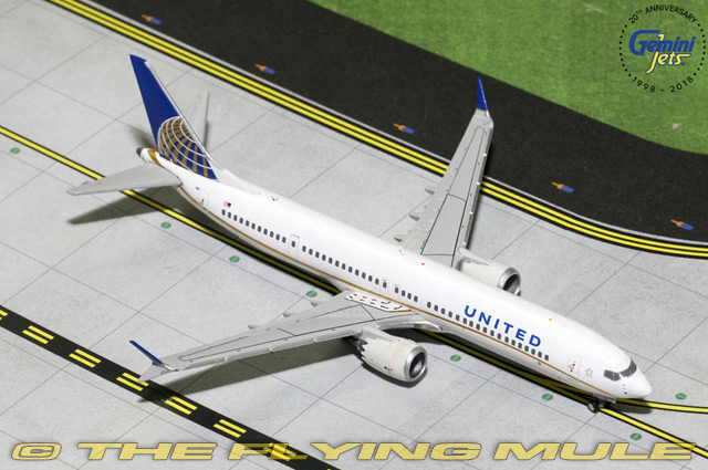 737 MAX 9 1:400 Diecast Model - GeminiJets GJ-GJUAL1784 - $35.95