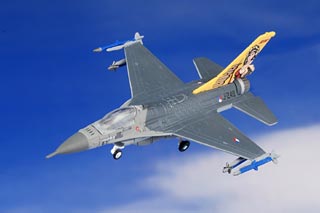 F-16A Fighting Falcon Diecast Model, RNLAF 323rd Sqn, Dirty Diana, Leeuwarden AB