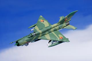 MiG-21MF Fishbed Diecast Model, East German Air Force JG 1, East Germany, 1990