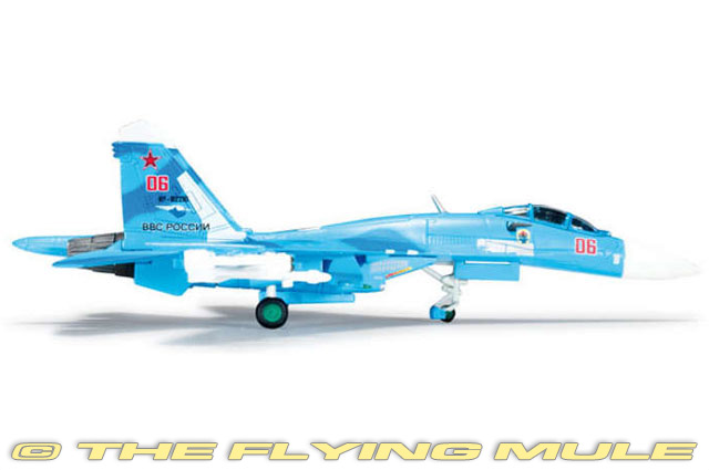 Su-27SM Flanker-B 1:200 Diecast Model - Herpa HE-556163 - $57.95