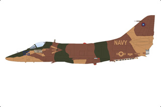 A-4E Skyhawk Diecast Model, USN VF-126 Bandits, Blue 55, USNFWS TOPGUN, NAS - OCT PRE-ORDER