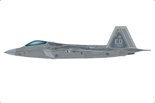 F-22A Raptor Diecast Model, USAF 412th TW, 411th FLTS, #91-4007 Raptor 07 - NOV PRE-ORDER
