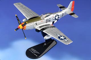 P-51D Mustang Diecast Model, USAAF 357th FG, 363rd FS, #44-14937 Gentleman