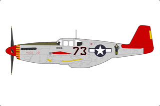 P-51C Mustang Diecast Model, USAAF 352nd FG, 302nd FS Tuskegee Airmen - NOV PRE-ORDER