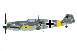 Bf 109F Diecast Model, Spanish Air Force 2 Esc Azulm, Black 7, USSR - DEC PRE-ORDER