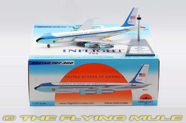 Modellino Aereo Inflight 1:200 VC-137C Stratoliner USAF Air Force One, Diecast, Con Supporto