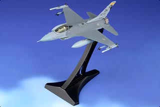 F-16C Fighting Falcon Diecast Model, USAF 178th FW, 162nd FS Sabers OH ANG, #86-0262