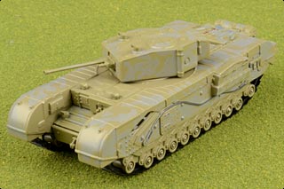 Churchill Mk III Diecast Model, British Army Royal Armoured Corps 142nd Rgt