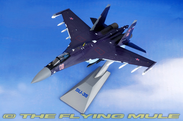 Échelle 1/100 Sukhoi Su-35 Russie air force Flanker-E Fighter Aircraft Model 