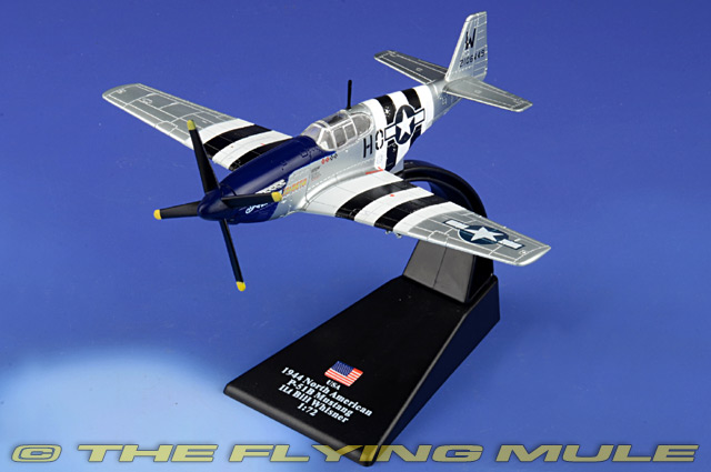 North American P-51B Mustang Diecast Amercom 1:72 II Guerra Mundial avión 