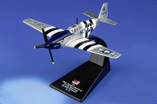 P-51B Mustang Diecast Model, USAAF 352nd FG, 478th FS Blue Nosed Bastards