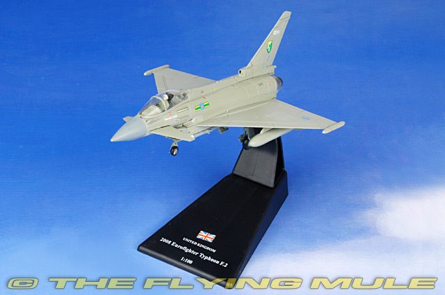 1:100 Realistic Aviation Eurofighter Typhoon Fighter Plane Model Home Gift 