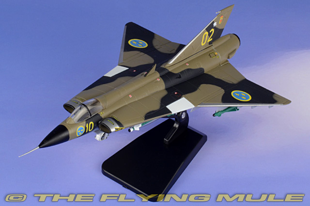 Air Fighters Collection #29 J35F Draken Saab Swedish 1:100 Diecast Model subsc 
