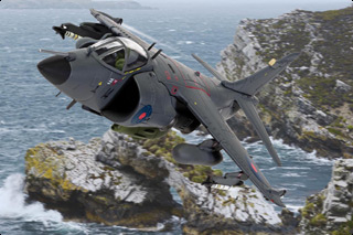 Sea Harrier FRS.Mk 1 Diecast Model, RN HMS Hermes Group, XZ457 Black 14, Andy Auld