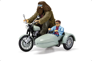 Diecast Model, Hagrid, Harry Potter, Motorcyle and Sidecar