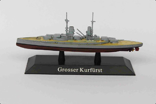 DeAgostini 01 German Battleship Bismarck 1941 1/1250 Scale Diecast Model Ship 