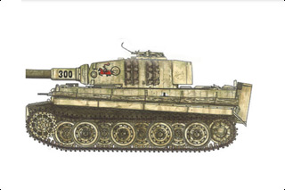 Sd.Kfz.181 Tiger Diecast Model, German Army, w/1 Figure