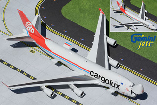 747-400ERF Diecast Model, Cargolux, LX-LXL, Interactive Series