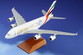 A380-800 Diecast Model, Emirates Airlines, A6-EEN England Rugby World Cup