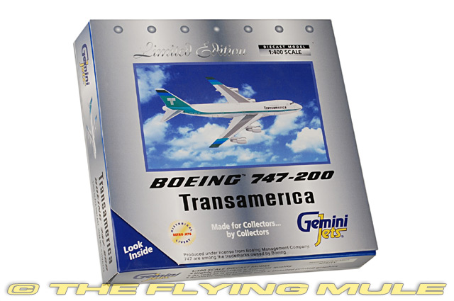 GeminiJets 1:400 747-200 Transamerica N742TV | eBay