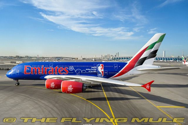 GeminiJets 1:400 A380-800 Emirates Airlines Official NBA Partner