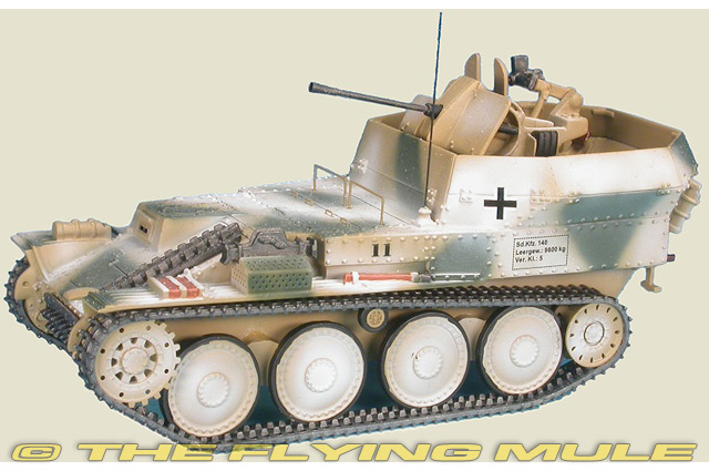 Tank Model Military Vehicles 1:72 WWII German Tank Sd.Kfz.140 Flakpanzer 38 t