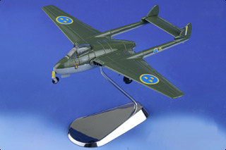 J 28B Vampire Diecast Model, Royal Swedish Air Force