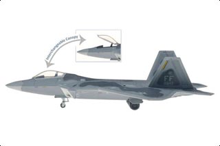 F-22A Raptor Diecast Model, USAF 1st FW, 27th FS Fightin' Eagles, #03-0042