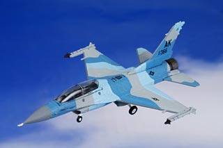 F-16D Fighting Falcon Diecast Model, USAF 354th FW 18th AGRS Blue Foxes, Eielson AFB