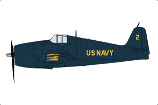 F6F-5 Hellcat Diecast Model, USN Blue Angels, #2, 1946 - NOV PRE-ORDER