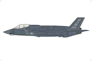 F-35A Lightning II Diecast Model, USAF 187th FW, 100th FS AL ANG, #20-5628 - DEC PRE-ORDER