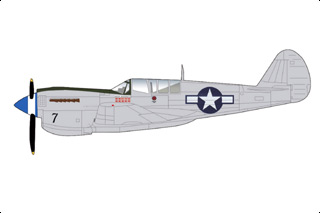 P-40N Warhawk Diecast Model, USAAF 49th FG, Black 7, Gerald Johnson - NOV PRE-ORDER