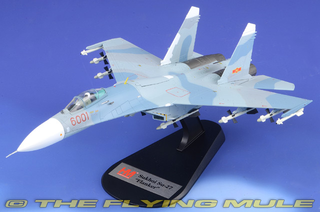 Red-Blue SU-27 Flanker Heavy Aircraft 1:100 Simulation Fighter Military  Model