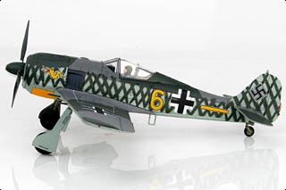 Fw 190A Diecast Model, Luftwaffe 6./JG 1, Yellow 6, Wolfgang Leonhardt