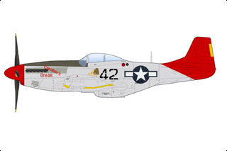P-51D Mustang Diecast Model, USAAF 332nd FG, 301st FS Tuskegee Airmen - NOV PRE-ORDER