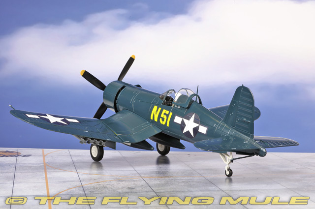 HMホビーマスターF4U Corsair 1:48 ダイキャストモデル中古美品！ Hobby Master 1:48 F4U Corsair USMC VMF-155 John Glenn Yellow N51