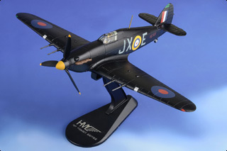 Hurricane Mk II Diecast Model, RAF No.1 Sqn, BE581, Karel Kuttlewasher, RAF