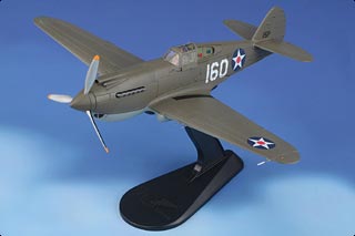 P-40B Warhawk Diecast Model, USAAF 15th PG, 47th PS, White 160, George Welch