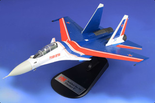 Su-30SM Flanker-H Diecast Model, Russian Air Force Russian Knights, Blue 34