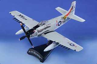 A-1H Skyraider Diecast Model, USN VA-176 Skyraiders, AK408, W. Thomas Patton