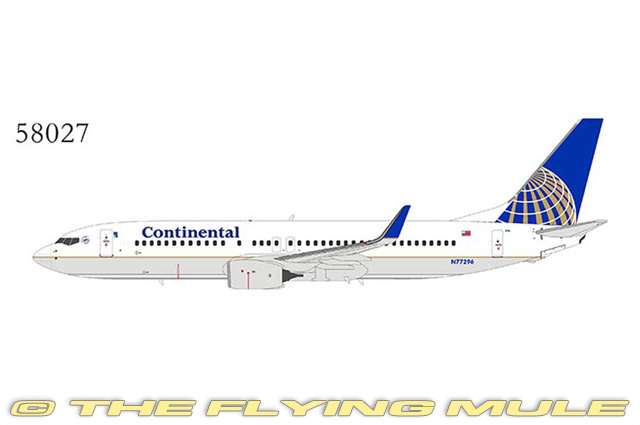 NG Model NGM58027 1:400 Continental Airlines Boeing 737-800 Reg #N77296 pre-Painted/pre-Built 